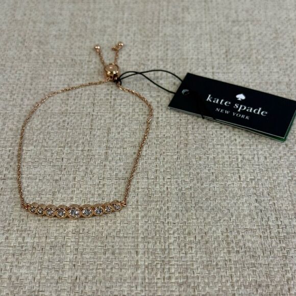 NWT Kate Spade Rose Gold Full Circle Slider Necklace - Picture 2 of 4